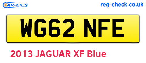WG62NFE are the vehicle registration plates.