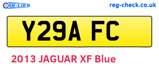 Y29AFC are the vehicle registration plates.