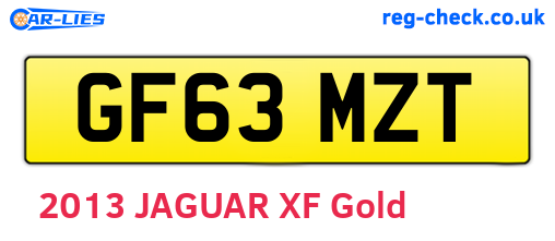 GF63MZT are the vehicle registration plates.
