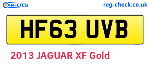 HF63UVB are the vehicle registration plates.