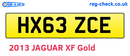 HX63ZCE are the vehicle registration plates.