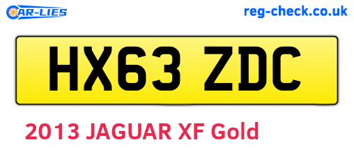 HX63ZDC are the vehicle registration plates.