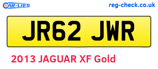 JR62JWR are the vehicle registration plates.