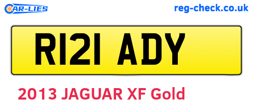 R121ADY are the vehicle registration plates.