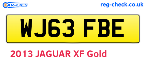 WJ63FBE are the vehicle registration plates.