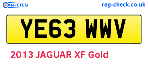 YE63WWV are the vehicle registration plates.