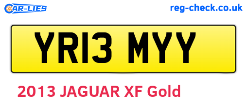 YR13MYY are the vehicle registration plates.