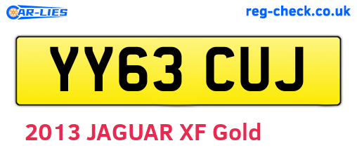 YY63CUJ are the vehicle registration plates.