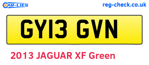 GY13GVN are the vehicle registration plates.