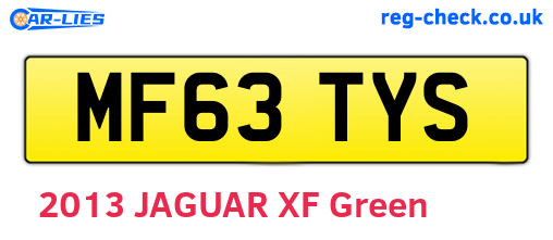 MF63TYS are the vehicle registration plates.