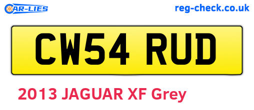 CW54RUD are the vehicle registration plates.