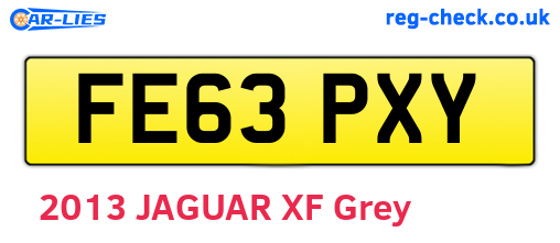 FE63PXY are the vehicle registration plates.