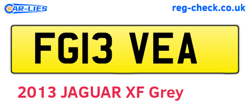 FG13VEA are the vehicle registration plates.