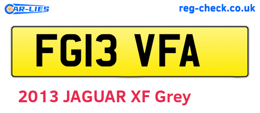 FG13VFA are the vehicle registration plates.