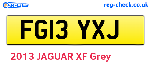 FG13YXJ are the vehicle registration plates.