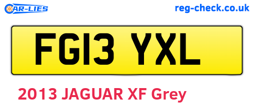 FG13YXL are the vehicle registration plates.