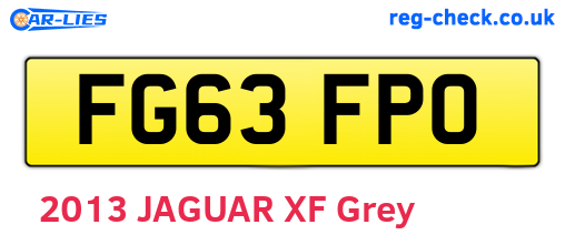 FG63FPO are the vehicle registration plates.