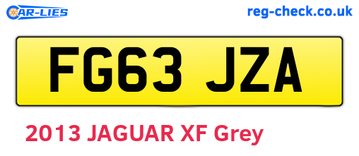 FG63JZA are the vehicle registration plates.