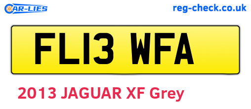 FL13WFA are the vehicle registration plates.