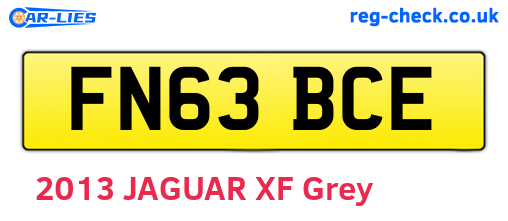 FN63BCE are the vehicle registration plates.