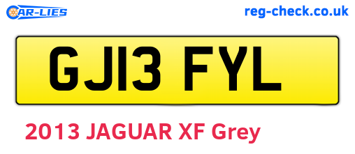 GJ13FYL are the vehicle registration plates.