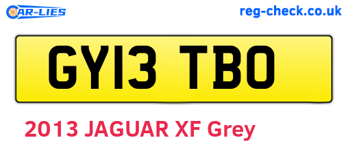 GY13TBO are the vehicle registration plates.