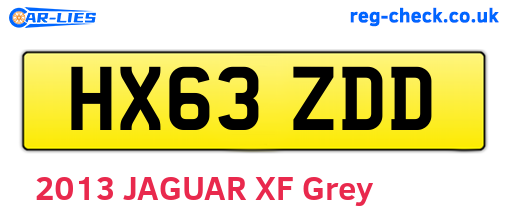 HX63ZDD are the vehicle registration plates.