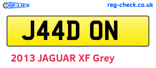J44DON are the vehicle registration plates.