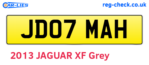 JD07MAH are the vehicle registration plates.
