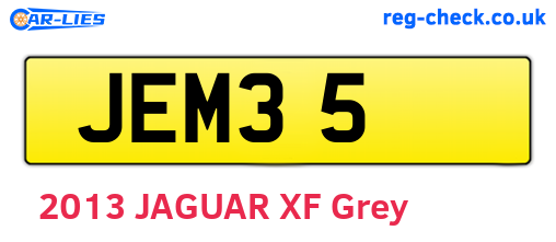 JEM35 are the vehicle registration plates.