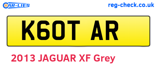 K60TAR are the vehicle registration plates.