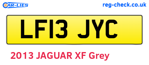 LF13JYC are the vehicle registration plates.