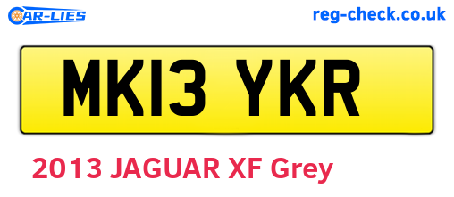 MK13YKR are the vehicle registration plates.