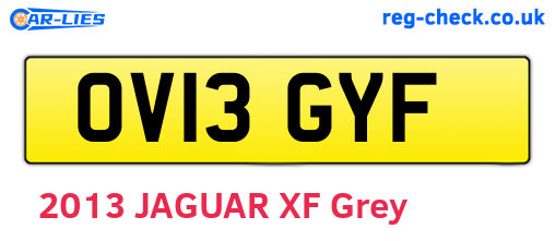OV13GYF are the vehicle registration plates.