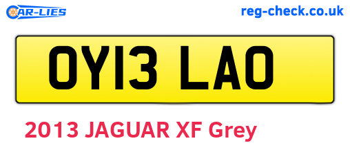 OY13LAO are the vehicle registration plates.
