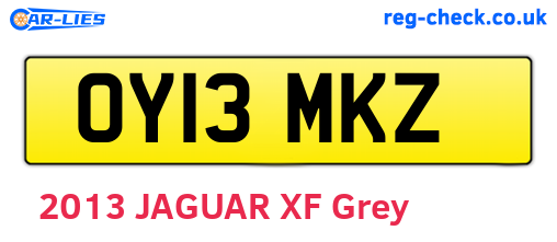 OY13MKZ are the vehicle registration plates.