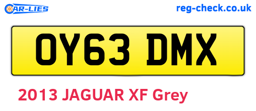 OY63DMX are the vehicle registration plates.