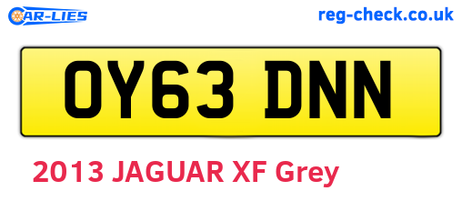 OY63DNN are the vehicle registration plates.