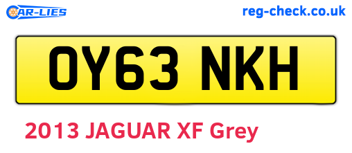 OY63NKH are the vehicle registration plates.