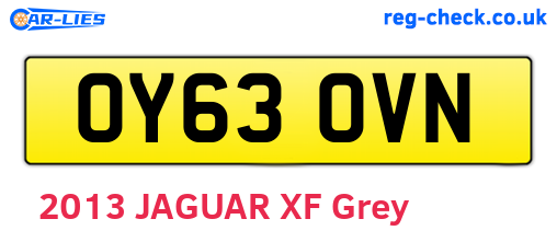 OY63OVN are the vehicle registration plates.