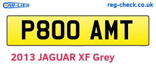 P800AMT are the vehicle registration plates.