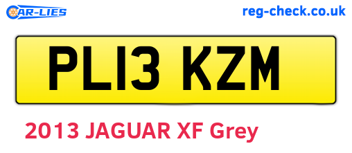 PL13KZM are the vehicle registration plates.