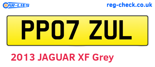 PP07ZUL are the vehicle registration plates.