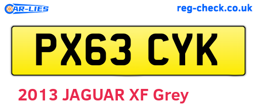 PX63CYK are the vehicle registration plates.
