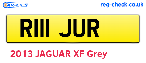 R111JUR are the vehicle registration plates.