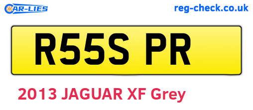 R55SPR are the vehicle registration plates.