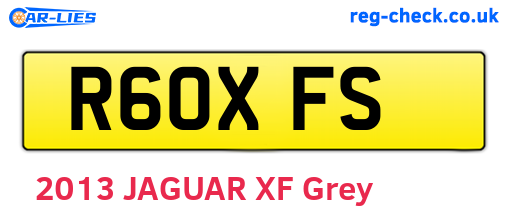 R60XFS are the vehicle registration plates.