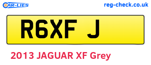 R6XFJ are the vehicle registration plates.