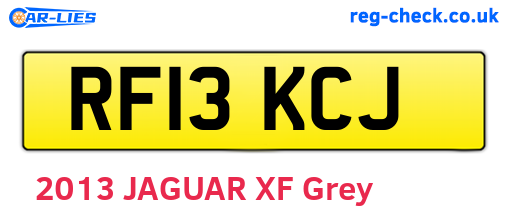 RF13KCJ are the vehicle registration plates.