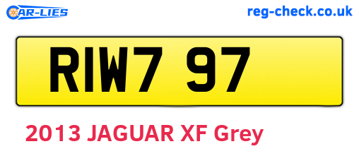RIW797 are the vehicle registration plates.